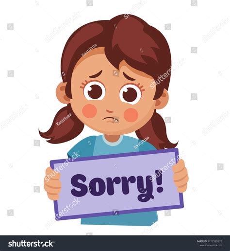 265 Cute Kids Sorry Sign Images Stock Photos And Vectors Shutterstock