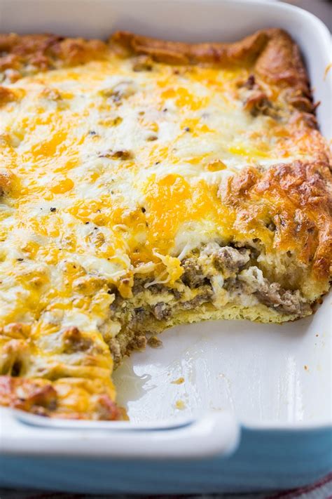 Sausage And Crescent Roll Casserole Spicy Southern Kitchen