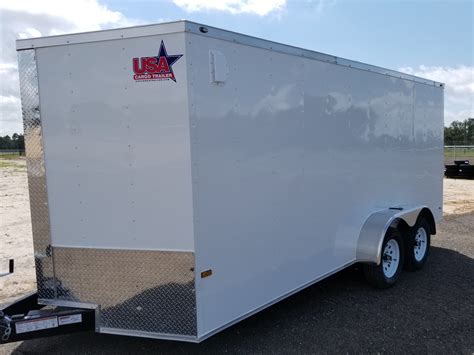 Enclosed Trailer 7x14 White Ad 60 Usa Cargo Trailer