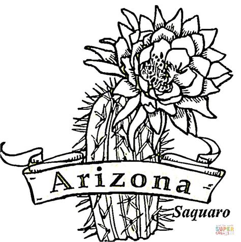 Arizona Map Coloring Page Coloring Pages