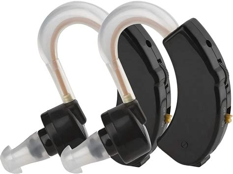 Smart Hearing Aids 2 Sets Bte Adults And Women Black Medca Hearing