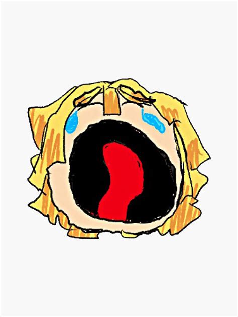Zenitsu Autotune Baby Crying Emoji Sticker By Nerdyarty Redbubble