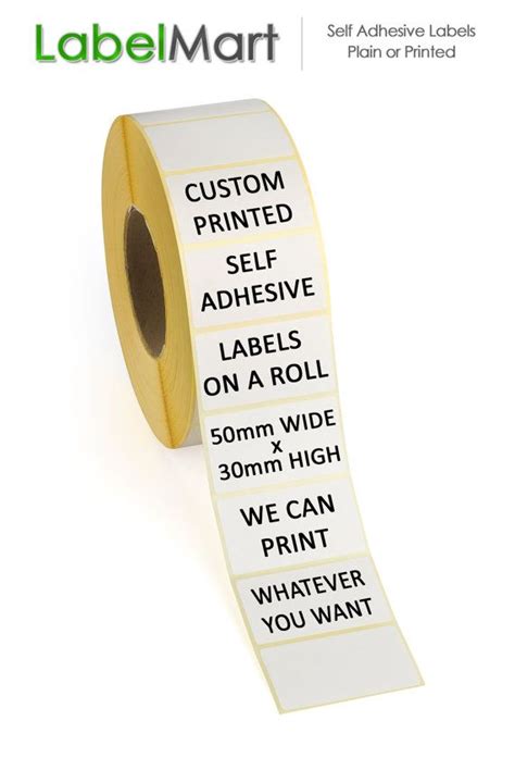 250 Self Adhesive Labels On A Roll 50mm X 30mm By Labelmart Uk £10