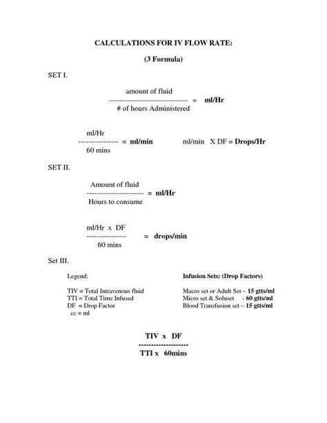 Iv Calculations Pharmacology Nursing Medical Math Nursing Math