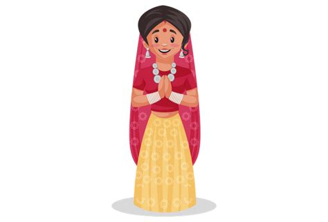 Best Premium Indian Rajasthani Woman Standing In Welcome Pose