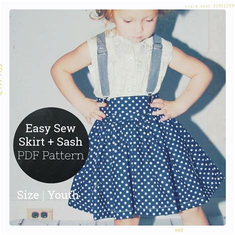 Pdf Skirt Pattern Girls Twirl Skirt Pattern Kids Clothes Easy Etsy