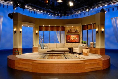Anea Talk Show Set Design By Julie Ray Tv Set Design Tv Design