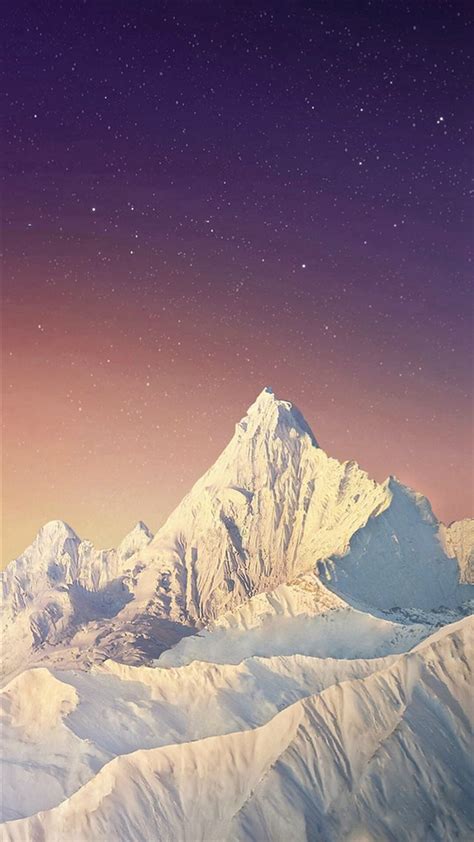 Pure Simple Snowy Mountains Skyscape Iphone 8 Wallpapers Free Download