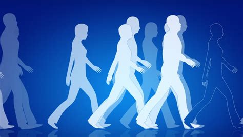 Silhouettes Of People Running Animation Loop Stock