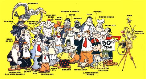 Popeye Cartoon Characters