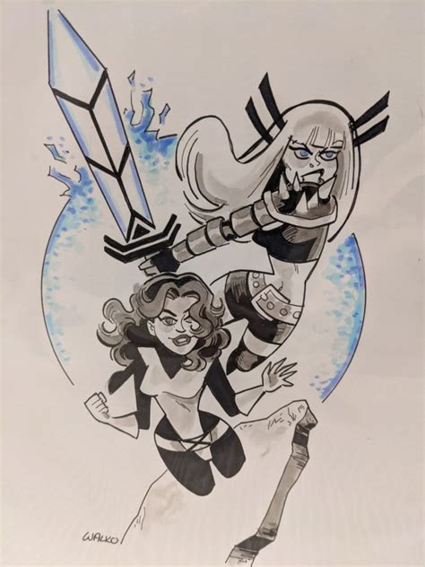 Magik And Kitty Pryde By Bill Walko In Tom Phippss Marvel Character