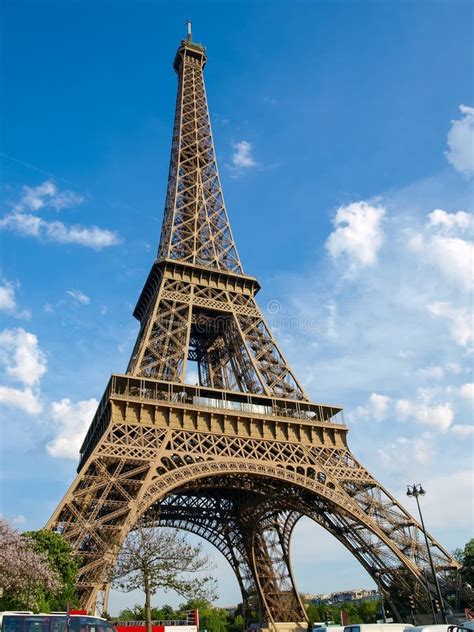 Bottom View Of The Eiffel Tower In Paris Stock Image Image Of Paris