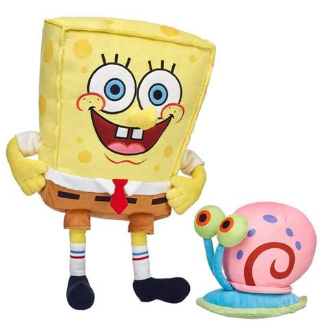 Spongebob And Gary Plush Toy T Set Shop Now At Build A Bear
