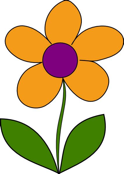 Orange Spring Flower Clip Art At Vector Clip Art Online