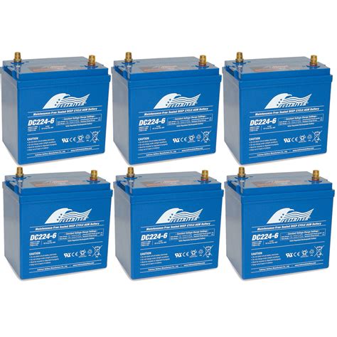 6pc Fullriver Group Gc2 6v 224ah T 105 Agm Sealed Lead Acid Battery Ebay