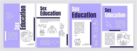 Sex Education Explanation Purple Brochure Template Bodily Development Leaflet Design With