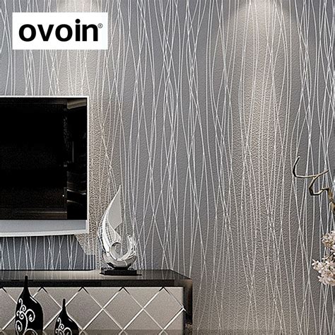 Silver And Grey Textured Stripes Modern Wallpaper