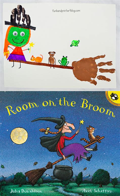 See more ideas about room on the broom, classroom activities, readers theater. Fun Room On The Broom Craft Idea: Handprint Broomstick And ...