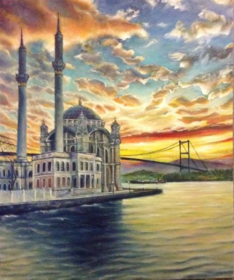 Sunset In Istanbul Painting By Seyfali Rustamzade Saatchi Art
