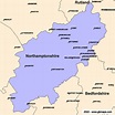 Northamptonshire County Boundaries Map