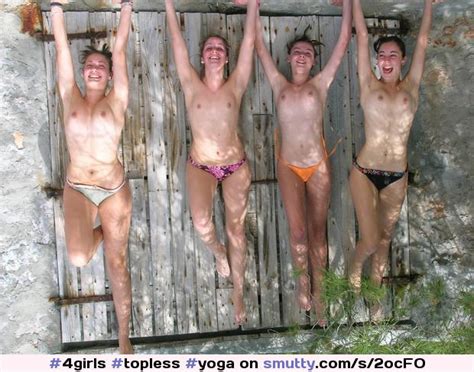 4girls Topless Yoga Bikini Young Sporty Outdoors Beach Skinny Amateur Hollidays