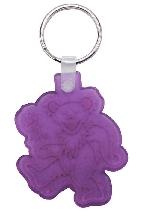 Grateful Dead Dancing Bear Purple Keychain
