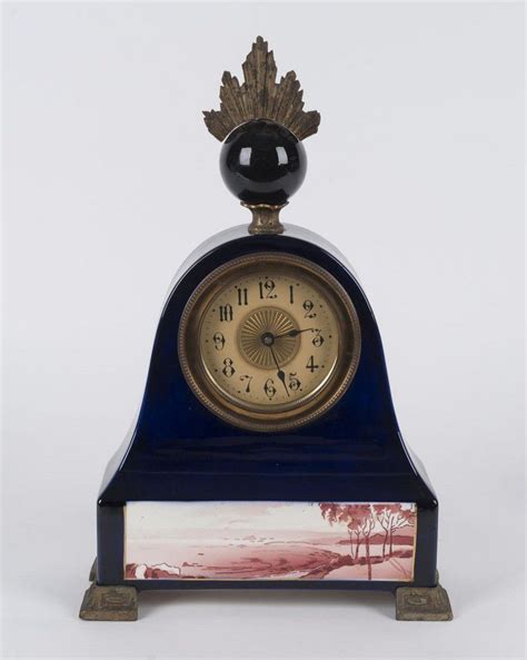 German Porcelain Mantel Clock With Ormolu Mounts 19th Century Clocks Mantle And Shelf
