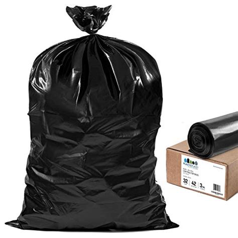 Plasticplace Contractor Trash Bags 42 Gallon │ 30 Mil │ Rolls │ Black