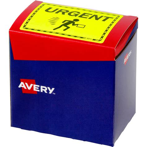 Avery 932616 Message Label Urgent 75 X 996mm Fluoro Yellow Pack 750