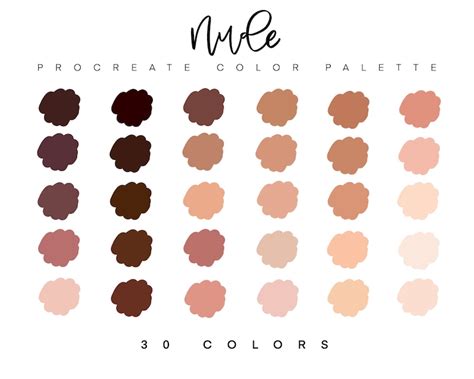 Nude Skintones Procreate Color Palette Color Swatches Etsy My XXX Hot Girl