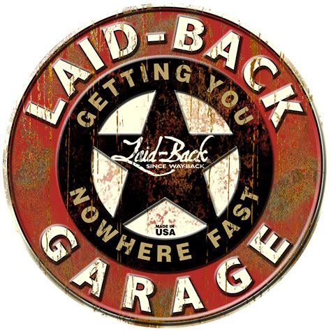 Garage Star Embossed Metal Sign Vintage Metal Signs Metal Signs