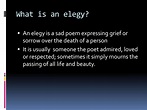 PPT - ELEGY POEM PowerPoint Presentation, free download - ID:963334