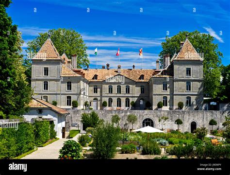 Museo Nacional Suizo Prangins Castillo Château De Prangins Prangins Vaud Suiza Fotografía De