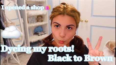 Dyeing My Roots Golden Brown For The First Time Black To Light Brown