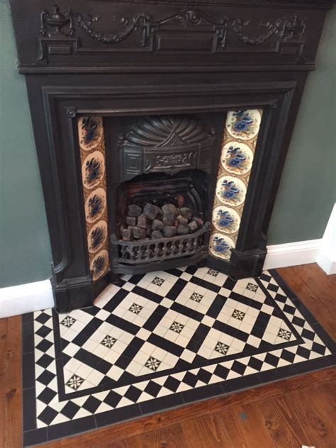 Fireplace Hearth Tiles Tile Around Fireplace Victorian Fireplace