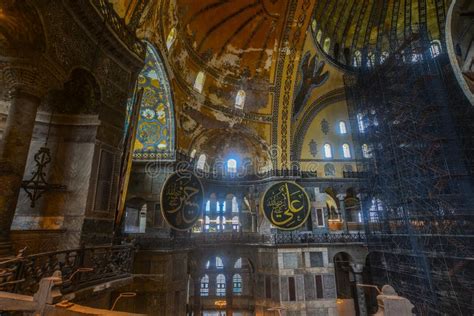 Interior De Hagia Sophia En Estambul Turqu A Foto Editorial Imagen