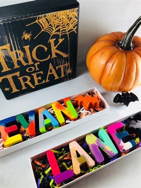 Personalized Kids Halloween Crayon Names Kids Halloween T Trick Or