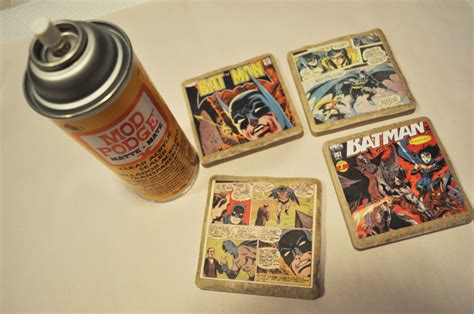 The Pink Toque Tutorials Tutorial Diy Comic Book Coasters