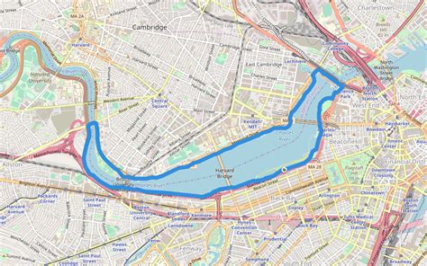Charles River Walking And Running Trail Boston Massachusetts Usa