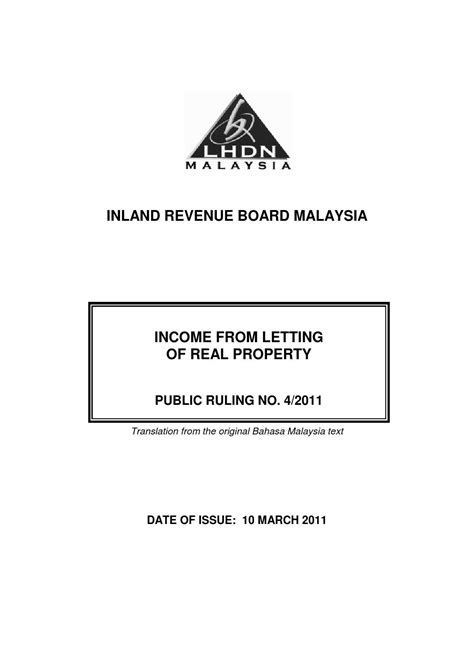 The qualifying expenditure for purposes of industrial building allowance (iba) is the cost of construction of building or structure the inland revenue board has issued public ruling no 3/2018 to explain the tax treatment about qualifying building expenditure (qbe) and the computation of iba. Pr4 2011 letting of properties by Ah Meng Ang - Issuu