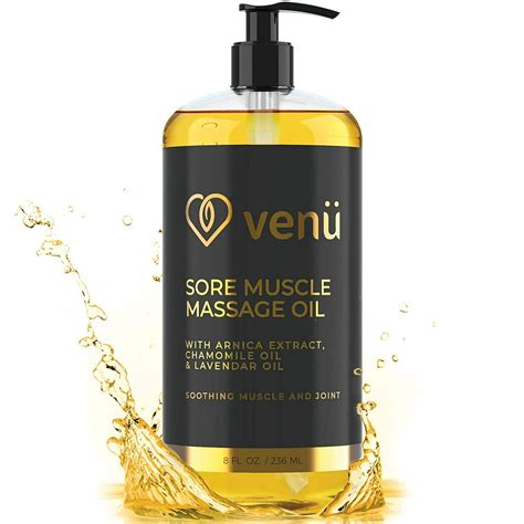 Venu Arnica Sore Muscle Massage Oil Soothing Blend Of Oils Women Men And Couples Warm