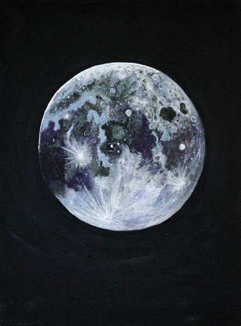 Full Moon Painting By Taisia Shkolnik Saatchi Art