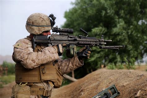 Us Marine Corps Lance Cpl Jonathan Griffiths Provides Security With