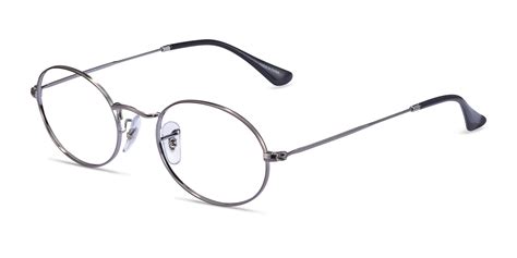 ray ban rb3547v oval ovale gunmetal monture lunettes de vue eyebuydirect canada