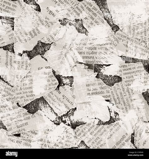 Grunge Collage Background Made Of Torn Newspaper Stock Photo Alamy