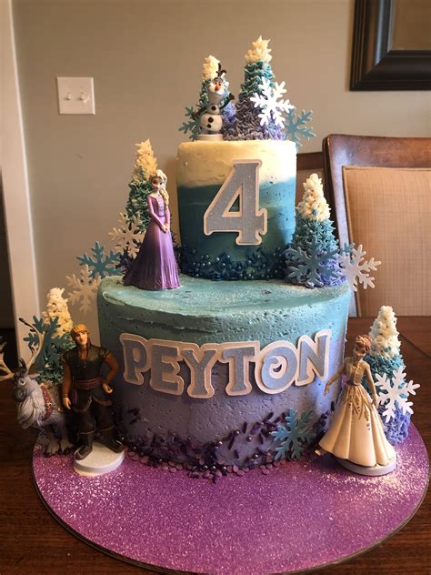 Frozen Birthday cake for Peyton's 4th | Frozen birthday cake, Birthday cake frozen, Cake frozen