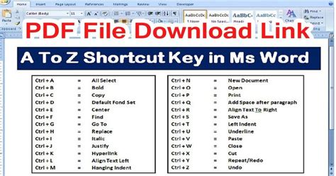 Computer Shortcut Key A To Z Shortcut Key In Ms Word All Shortcut Key