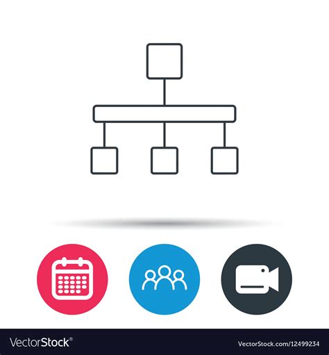 Hierarchy Icon Organization Chart Sign Royalty Free Vector