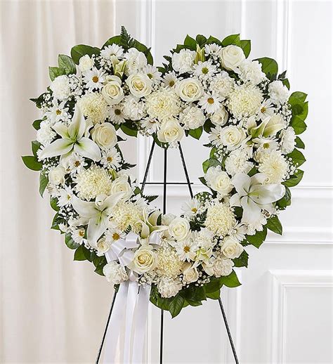 Always Remember Floral Heart Tribute White 91247