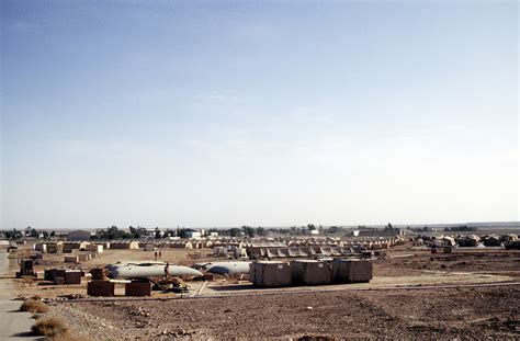 Overall View Of Tent City On A Jordanian Air Base The Tent City Is